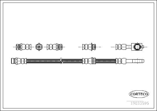 Przewód hamulcowy elastyczny CORTECO 19033595