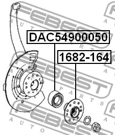 Łożysko koła FEBEST DAC54900050