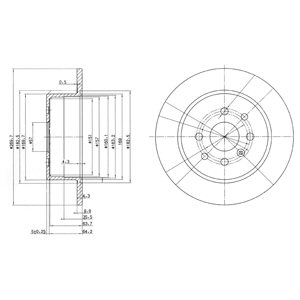 Tarcza hamulcowa DELPHI BG3141