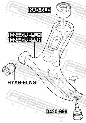 Wahacz, zawieszenie koła FEBEST 1224-CREFLH