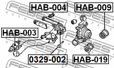 Tuleja wahacza FEBEST HAB-019