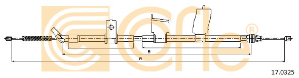 Linka hamulca ręcznego COFLE 17.0325