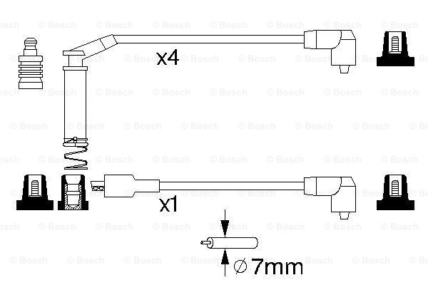 Przewody zapłonowe BOSCH 0 986 357 127