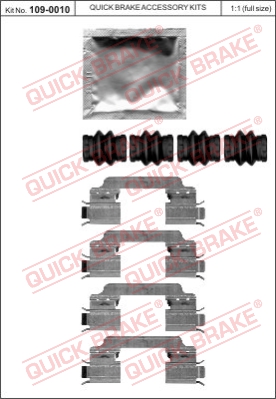 Zestaw akcesoriów montażowych  klocków hamulcowych QUICK BRAKE 109-0010