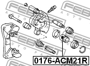 Tłoczek zacisku hamulcowego FEBEST 0176-ACM21R