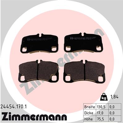 Klocki hamulcowe ZIMMERMANN 24454.170.1