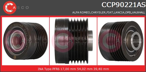 Koło pasowe alternatora CASCO CCP90221AS