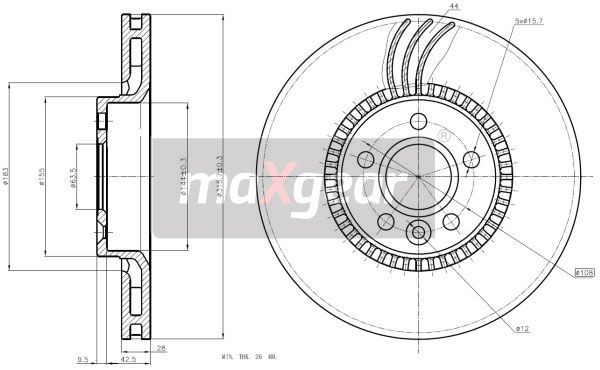 Tarcza hamulcowa MAXGEAR 19-2429