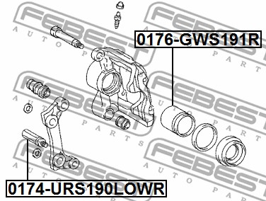 Tłoczek zacisku hamulcowego FEBEST 0176-GWS191R