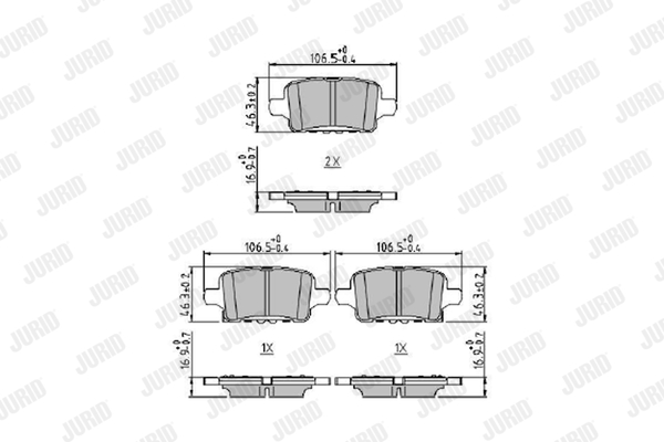 Klocki hamulcowe JURID 573897J