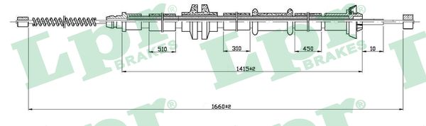 Linka hamulca ręcznego LPR C1042B