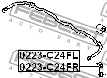 Łącznik stabilizatora FEBEST 0223-C24FR