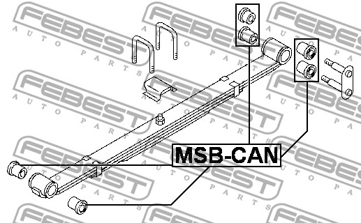 Tuleja pióra resora FEBEST MSB-CAN