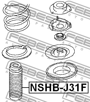 Osłona  miecha powietrznego FEBEST NSHB-J31F