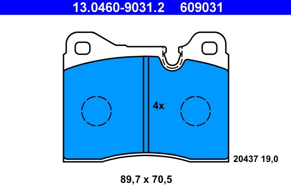 Klocki hamulcowe ATE 13.0460-9031.2