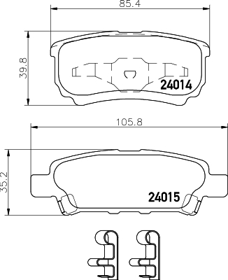 Klocki hamulcowe HELLA 8DB 355 010-811