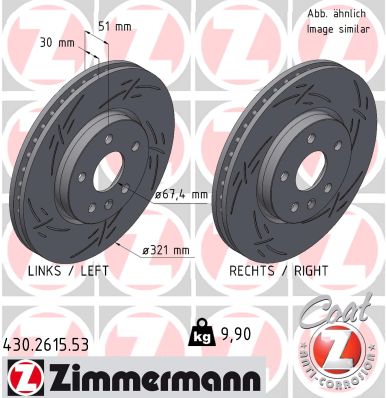 Tarcza hamulcowa ZIMMERMANN 430.2615.53