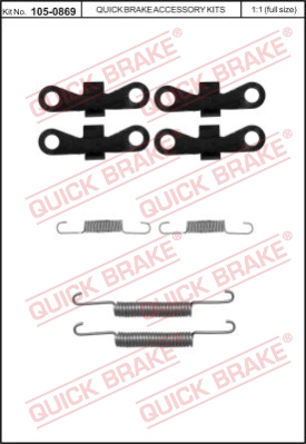 Zestaw montażowy szczęk hamulcowych QUICK BRAKE 105-0869