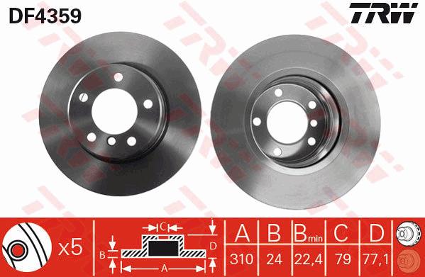 Tarcza hamulcowa TRW DF4359