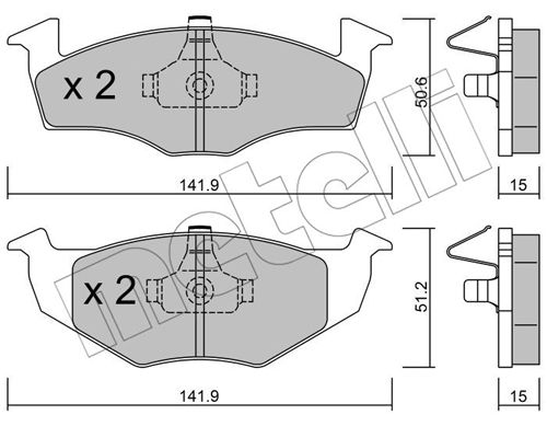 Klocki hamulcowe METELLI 22-0206-2