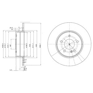 Tarcza hamulcowa DELPHI BG3239C