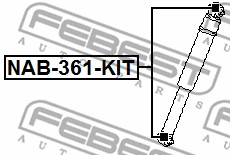 Tuleja montażowa amortyzatora FEBEST NAB-361-KIT