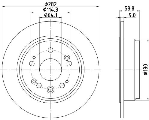 Tarcza hamulcowa HELLA 8DD 355 119-031