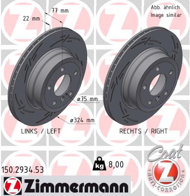 Tarcza hamulcowa ZIMMERMANN 150.2934.53