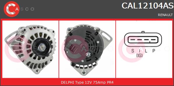 Alternator CASCO CAL12104AS