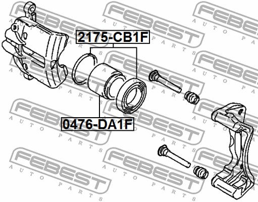 Zestaw naprawczy zacisku hamulcowego FEBEST 2175-CB1F