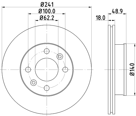 Tarcza hamulcowa HELLA 8DD 355 112-791