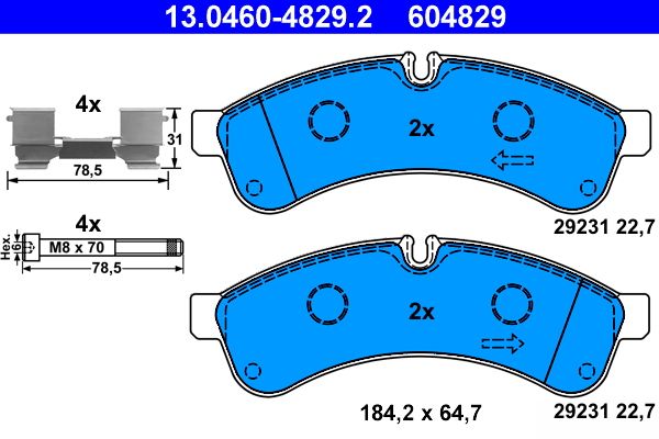 Klocki hamulcowe ATE 13.0460-4829.2