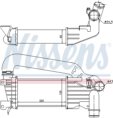 Chłodnica powietrza intercooler NISSENS 96592