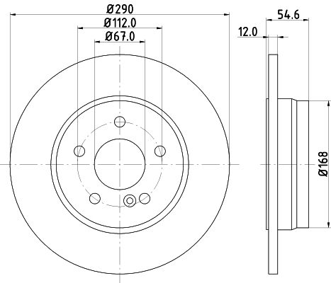 Tarcza hamulcowa HELLA PAGID 8DD 355 105-951