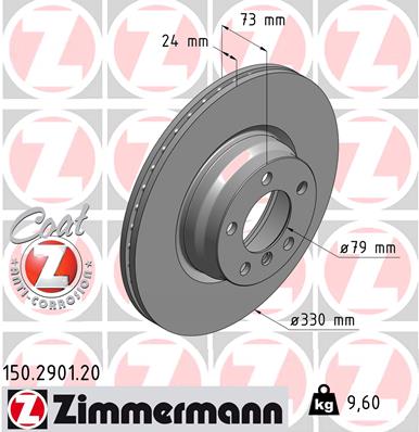 Tarcza hamulcowa ZIMMERMANN 150.2901.20