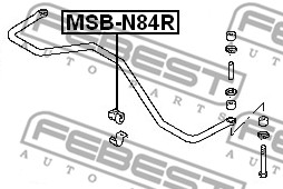 Guma stabilizatora FEBEST MSB-N84R