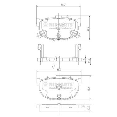 Klocki hamulcowe NIPPARTS J3610505