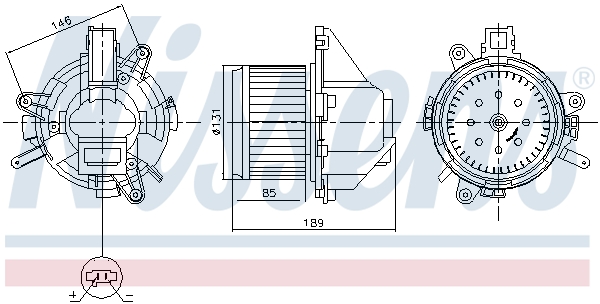 Wentylator wewnętrzny NISSENS 87608