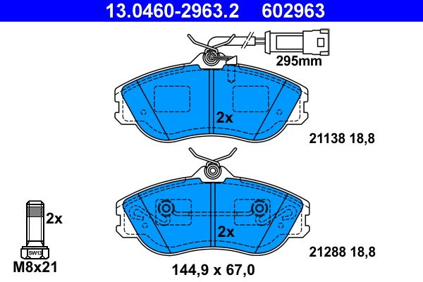 Klocki hamulcowe ATE 13.0460-2963.2