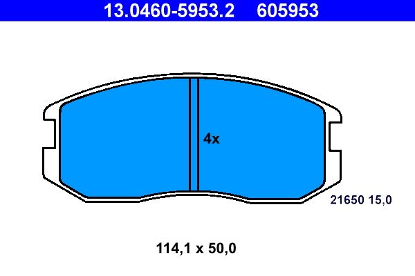 Klocki hamulcowe ATE 13.0460-5953.2