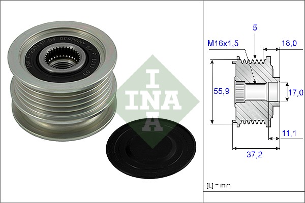 Sprzęgło alternatora INA 535 0018 10
