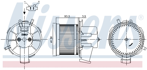 Silnik elektryczny dmuchawy NISSENS 87301