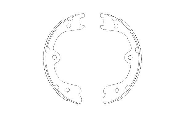 Zestaw szczęk hamulcowych KAVO PARTS KBS-7404
