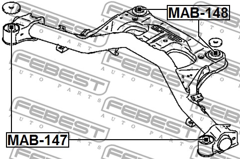 Łożyskowanie  korpusu osi FEBEST MAB-147