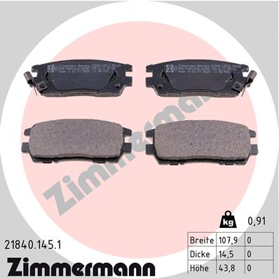 Klocki hamulcowe ZIMMERMANN 21840.145.1