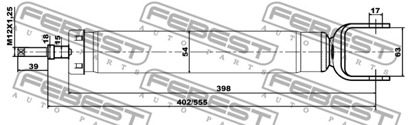 Amortyzator FEBEST 20110-002R