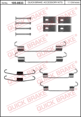 Zestaw dodatków do szczęk hamulcowych QUICK BRAKE 105-0833