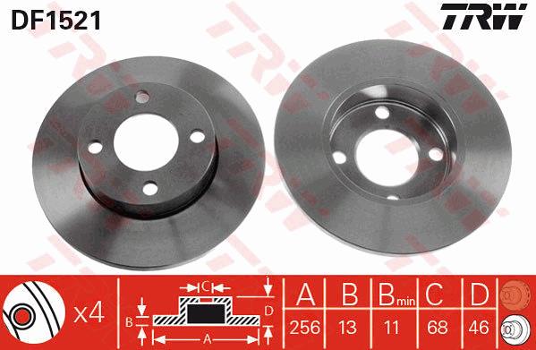 Tarcza hamulcowa TRW DF1521