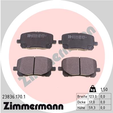 Klocki hamulcowe ZIMMERMANN 23836.170.1