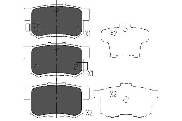Klocki hamulcowe KAVO PARTS KBP-2009